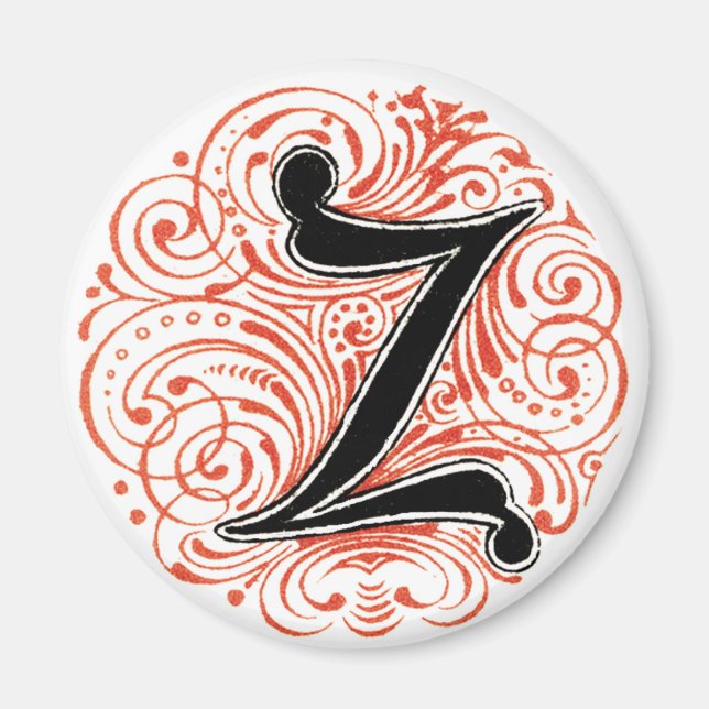 Imã Monograma 'Z' em Vermelho - Magnet (Frente)