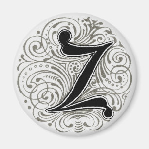 Imã Monograma "Z" no cinza - ímã