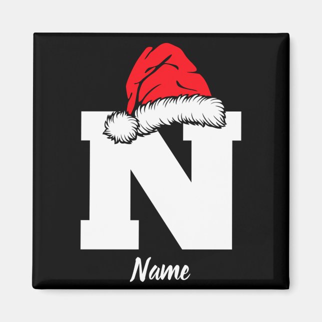 Imã Monogrammed Family Christmas With Name  (Frente)