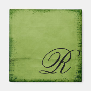 Imã Monogrammed-verde