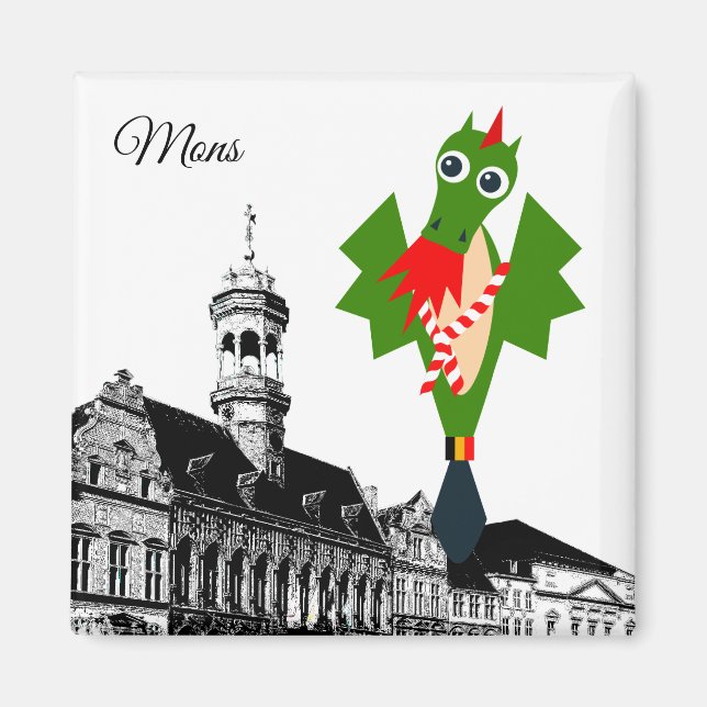 Imã Mons - cidade da viagem Doudou Ducasse (Frente)