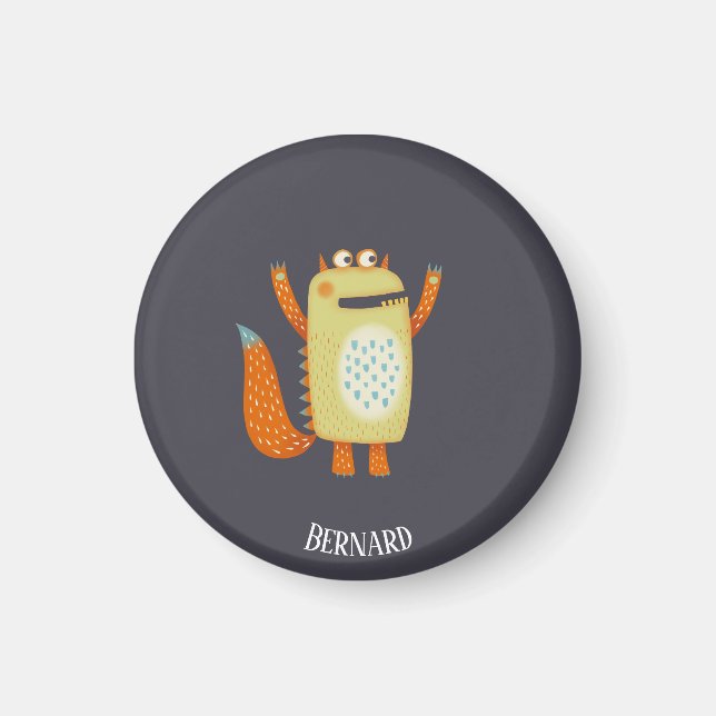 Imã Monster Bernard Nome Personalizado (Frente)