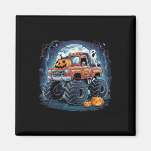 Imã Monster-caminhão Ghost Pumpkin Spooky Season Hallo
