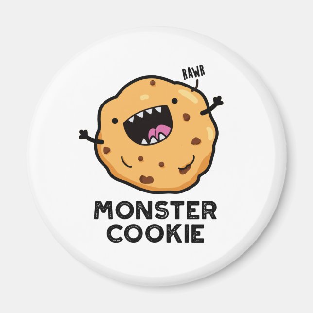 Imã Monster Cookie Comida Engraçado (Frente)
