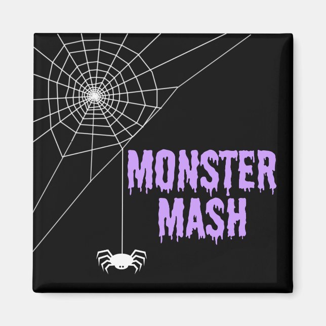 Imã Monster Mash Halloween Spider Web (Frente)