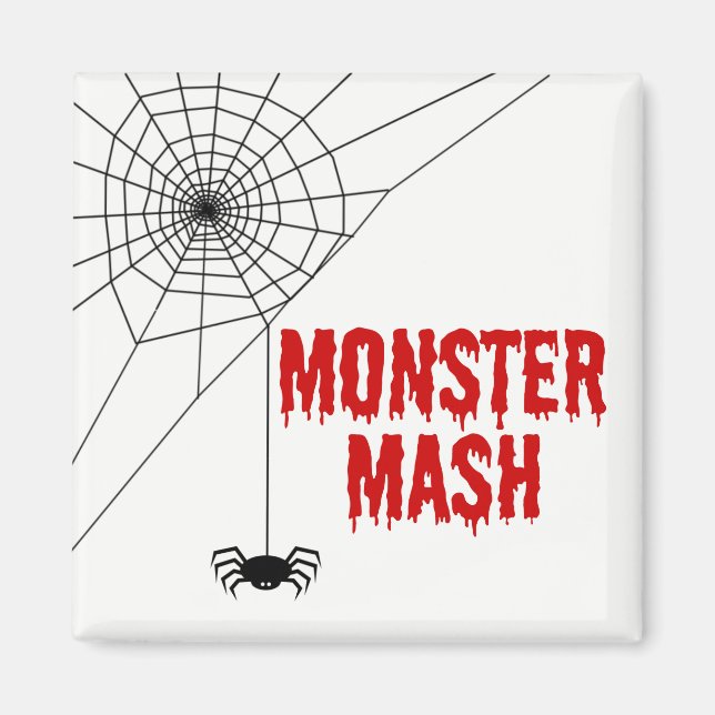 Imã Monster Mash Halloween Spider Web (Frente)