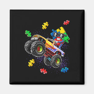 Imã Monster Truck Autismo Quebra-cabeça Piece Gift F