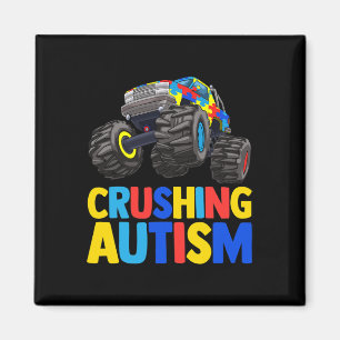 Imã Monster Truck Esmagando Autismo Autismo