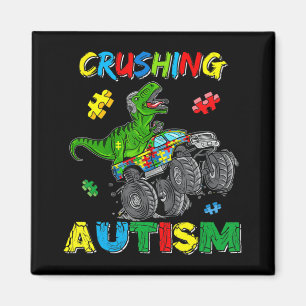 Imã Monster Truck Esmagando Autismo Autismo Sensibiliz