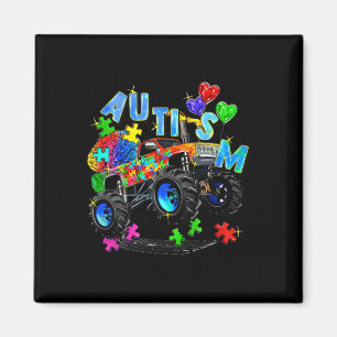 Imã Monster Truck Quebra-cabeça Cute Kids Autismo Cons