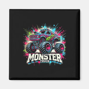 Imã Monster Truck Retro Colorir Grafites Coloridos Voc