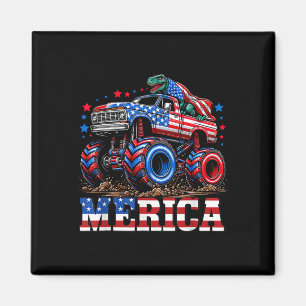 Imã Monster Truck Usa Flag Patriotic Todlers Boys 4th