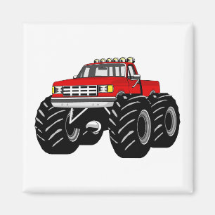 IMÃ MONSTER TRUCK VERMELHO