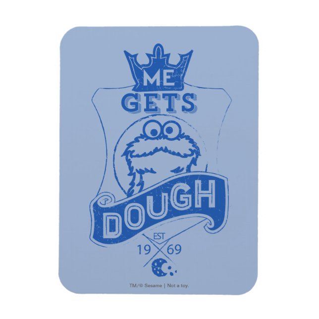 Ímã Monstro Come Biscoito Eu Recebo Massa (Vertical)