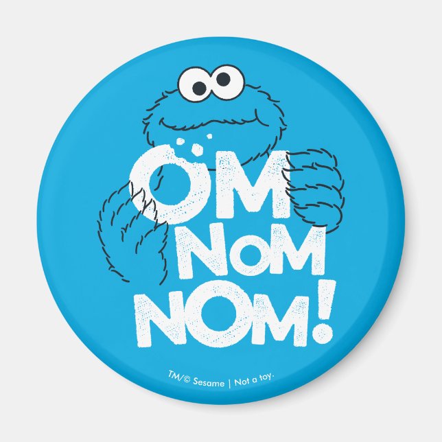 Imã Monstro Come Biscoitos | Om Nom Nom! (Frente)