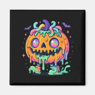 Imã monstro de abóbora derretendo slime halloween dese