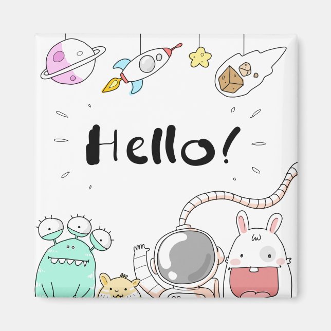 Imã Monstro de Alienígena do Astronauta de Brinquedos  (Frente)