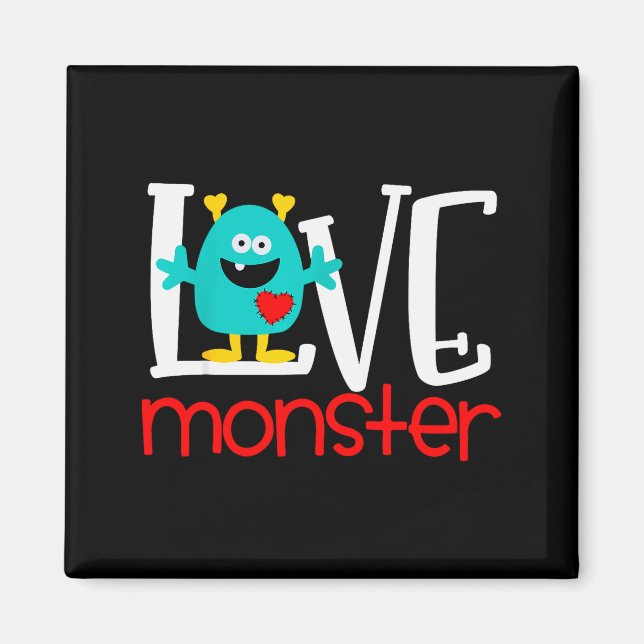 Imã Monstro de Amor Fofo do Dia dos Namorados (Frente)