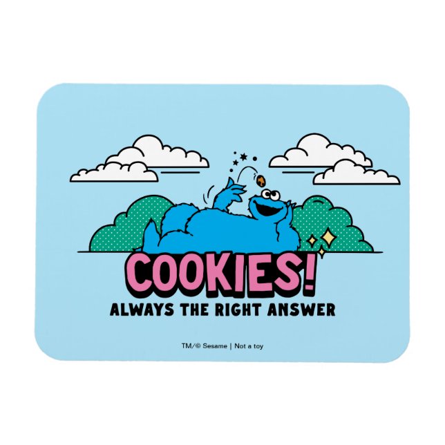 Ímã Monstro de cookies | Cookies Sempre a resposta cer (Horizontal)