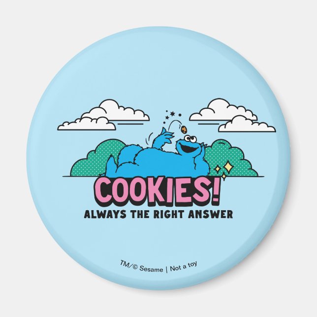 Imã Monstro de cookies | Cookies Sempre a resposta cer (Frente)
