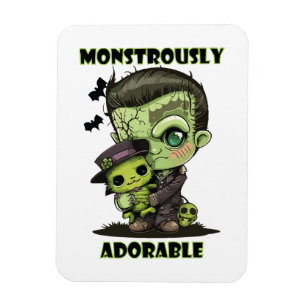 Ímã Monstro de Frankenstein Fofo com pelúcia