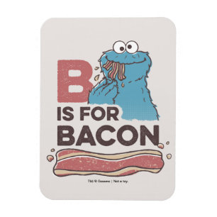 Ímã Monstro dos Biscoitos   B de Bacon