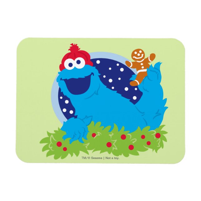 Ímã Monstro dos Biscoitos Papai Noel (Horizontal)