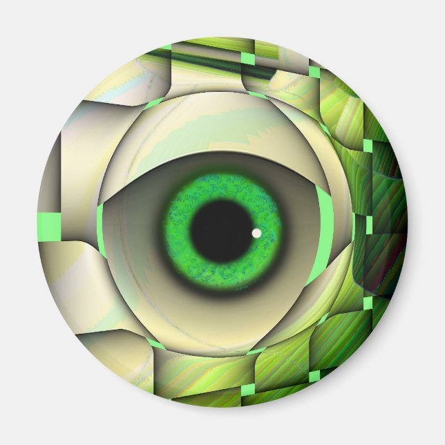 Imã Monstro Olhado Verde (Frente)