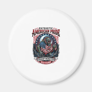 Imã Monstro Patriótico do Pântano Horror Old Glory P