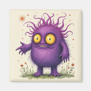 Imã Monstro Roxo de Olhos Grandes e Bonitos