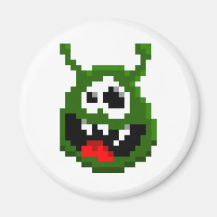 Imã Monstro Verde - Arte em Pixel