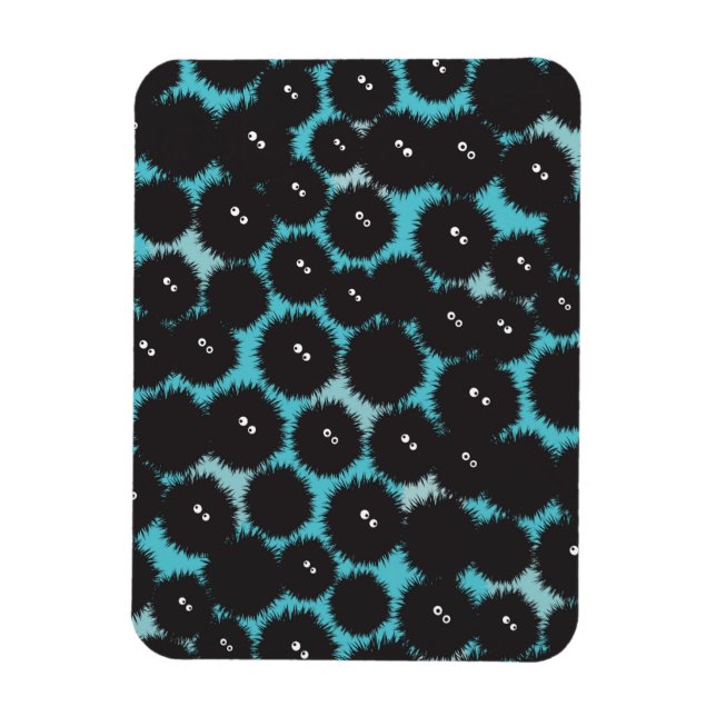 Ímã Monstros engraçados e pretos (Vertical)