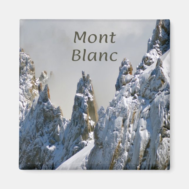 Imã Mont Blanc Monte Bianco White Mountain Alps Europa (Frente)