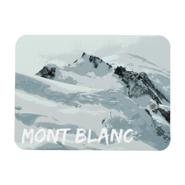 Ímã Mont Blanc Mountain Peak, France (Horizontal)