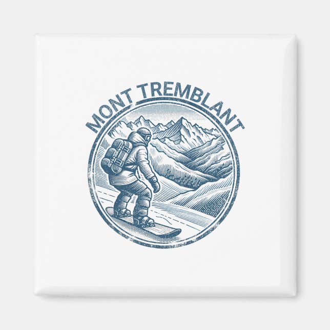 Imã Mont Tremblant Canadá Snowboard Snowboard (Frente)