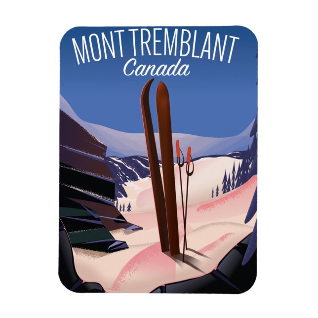 Ímã Mont Tremblant Ski Canadá (Vertical)