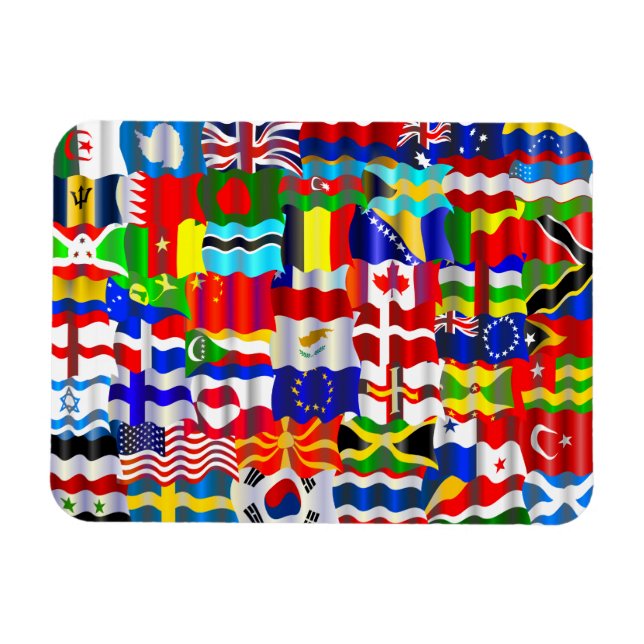 Ímã Montagem de wavy Flag (Horizontal)
