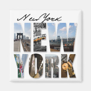 Imã Montagem gráfico do turismo da Nova Iorque