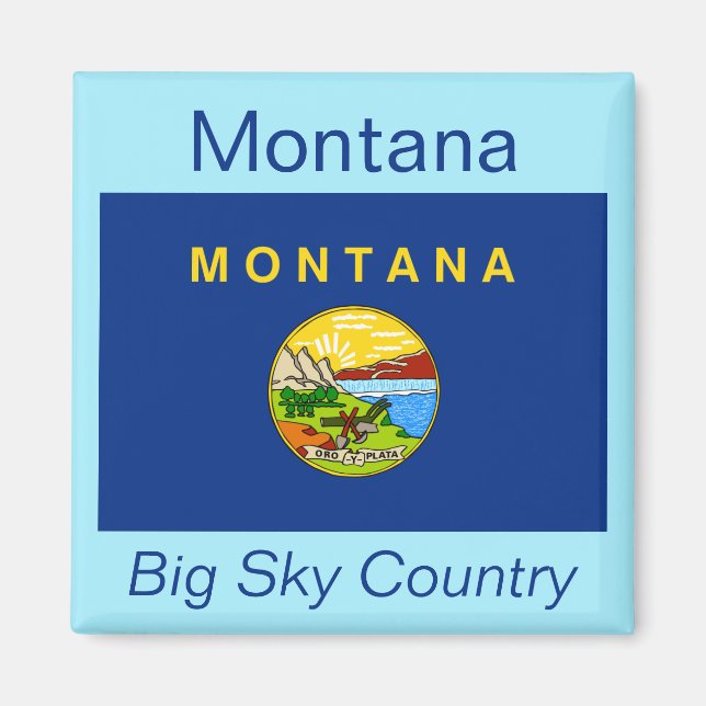 Imã Montana Flag Magnet (Frente)