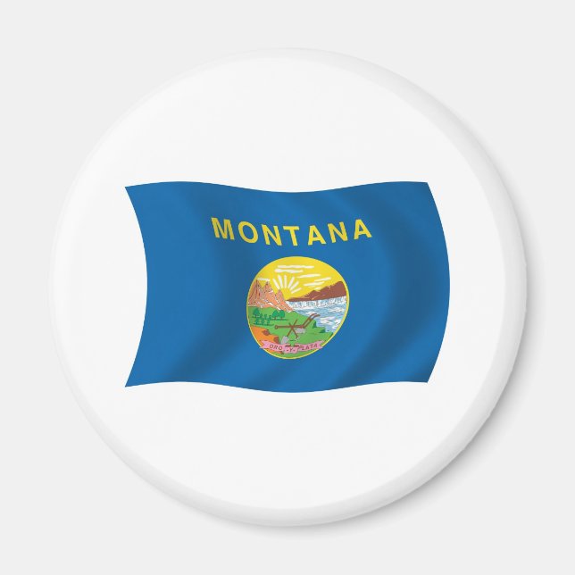 Imã Montana Flag Magnet (Frente)
