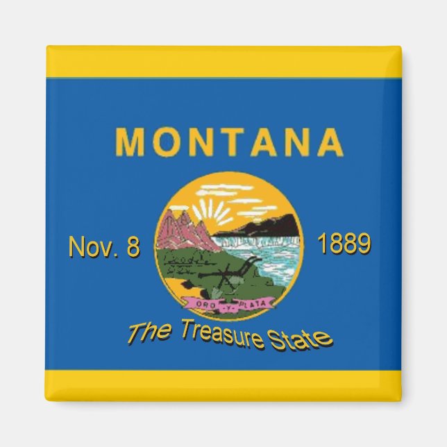 Imã Montana Flag Magnet (Frente)