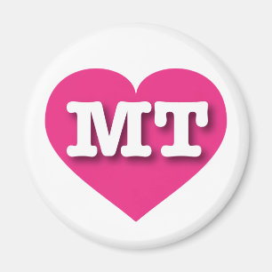 Imã Montana Hot Pink Heart - Big Love