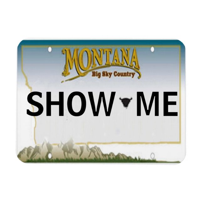 Ímã Montana License Plate Magnet (Horizontal)