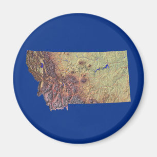 Imã Montana Map Magnet