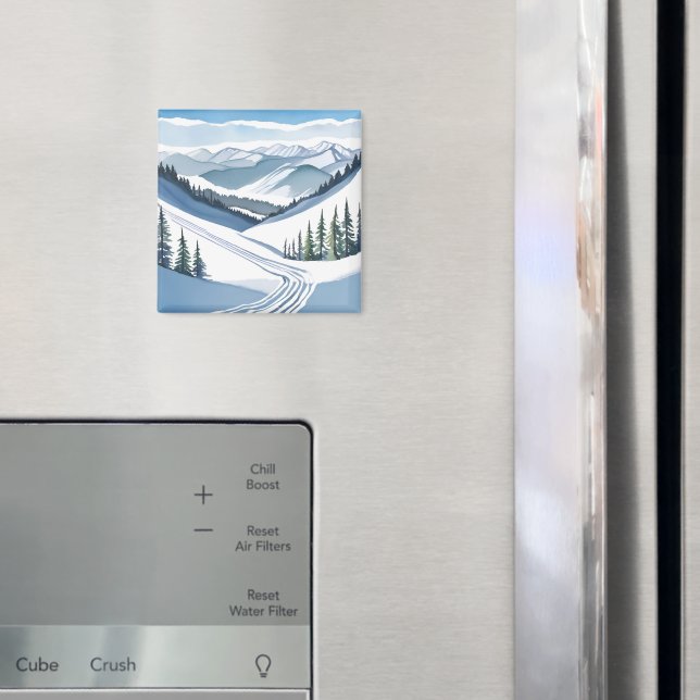 Imã Montanha de Esqui Aquarela (In Situ (Fridge))