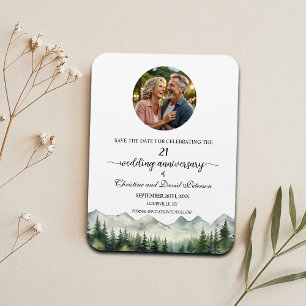 Ímã Montanha Pine 21 Aniversário de Casamento Salve a 
