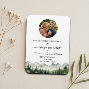 Ímã Montanha Pine 26 Aniversário de Casamento Salve a