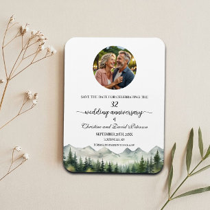 Ímã Montanha Pine 32 Aniversário de Casamento Salve a