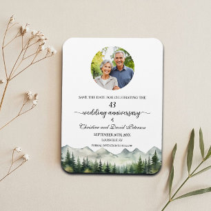 Ímã Montanha Pine 43 Aniversário de Casamento Salvar a