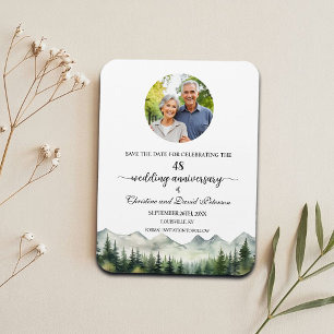 Ímã Montanha Pine 48 Aniversário de Casamento Salvar a